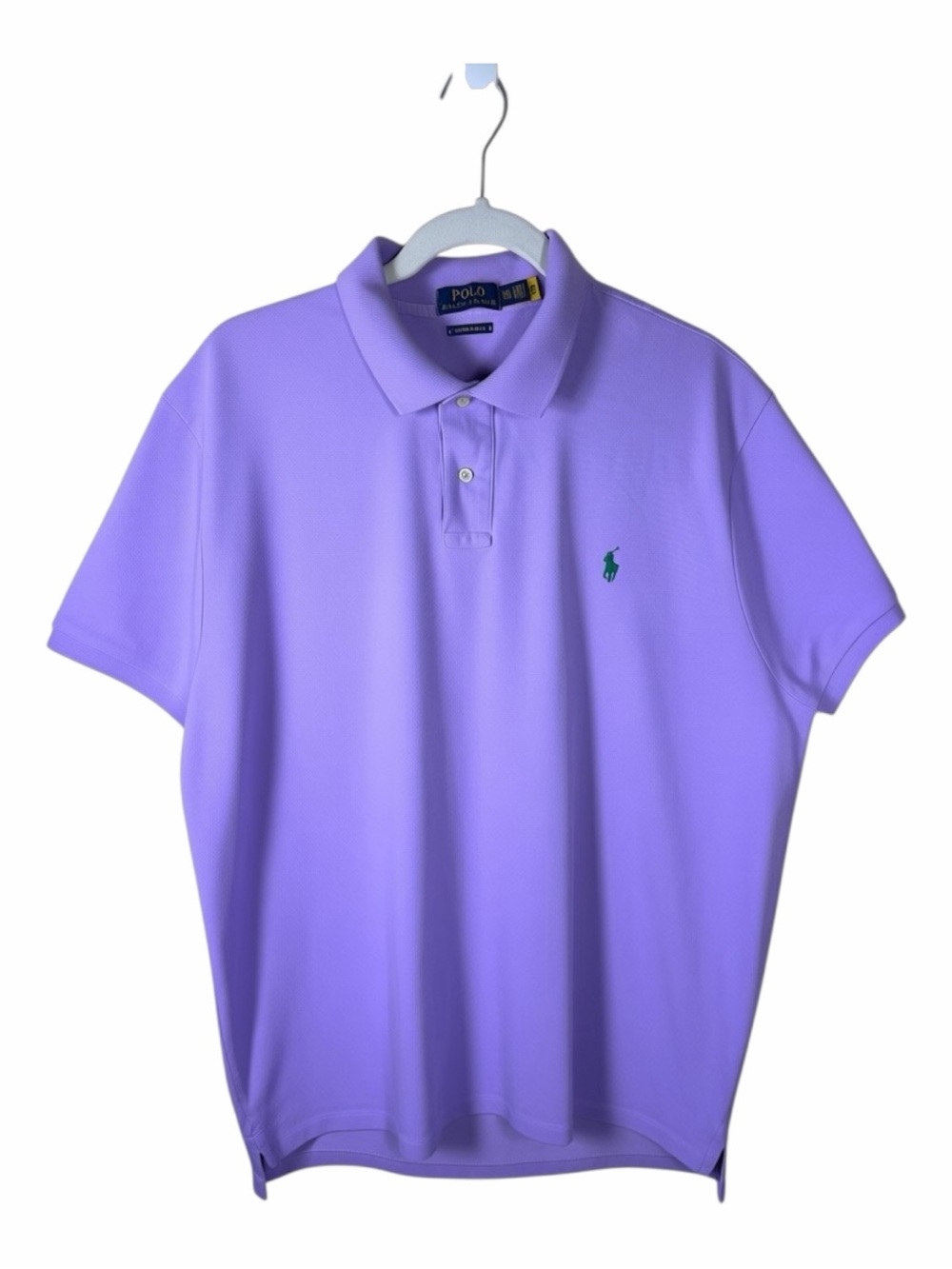 Polo Ralph Lauren Polo Shirt Mens XXL Purple Cotton Pony Logo Slim Fit Golf